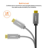 mbeat Tough Link 1.8m HDMI to DVI Cable  Up to 1080p@60Hz (1920×1080)  Cable Length: 1.8m