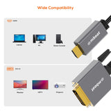 mbeat Tough Link 1.8m HDMI to DVI Cable  Up to 1080p@60Hz (1920×1080)  Cable Length: 1.8m