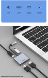 Oxhorn 4-in-1 USB-C to 2x HDMI 1xUSB3.0 1xUSB-C Charging Port 100W Power Delivery Support 4K@30Hz Displays