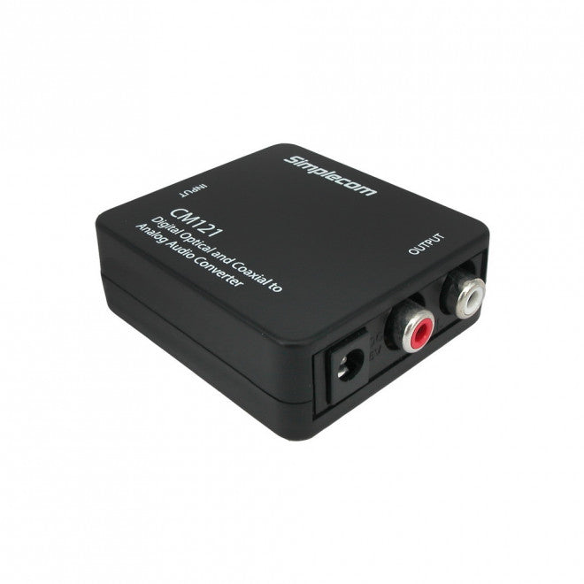 Simplecom CM121 Digital Optical Toslink and Coaxial to Analog RCA Audio Converter