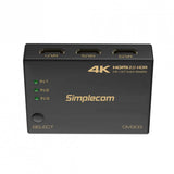 Simplecom CM303 Ultra HD 3 Way HDMI Switch 3 IN 1 OUT Splitter 4K@60Hz