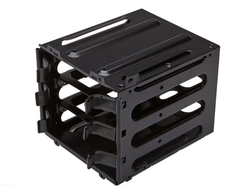 Corsair HDD upgrade kit with 3x hard drive trays and secondary hard drive cage parts