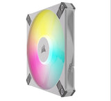Corsair AF SLIM Series, AF120 RGB SLIM WHITE, 120mmx15mm Fluid Dynamic RGB Fan, Single Pack