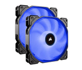 Corsair Air Flow 140mm Fan Low Noise Edition / Blue LED 3 PIN - Hydraulic Bearing, 1.43mm H2O. Superior cooling performance. TWIN Pack! (LS)