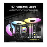 Corsair AF ELITE Series, AF120 RGB ELITE Black, 120mm Fluid Dynamic Fan with AirGuide, Single Pack