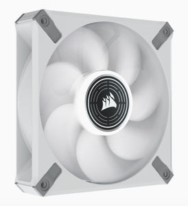 Corsair ML ELITE Series, ML120 LED ELITE WHITE Premium PWM, 120mm Magnetic Levitation White LED Fan with AirGuide, Single Pack