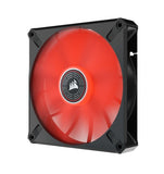 Corsair ML ELITE Series, ML140 LED ELITE, 140mm Magnetic Levitation Red LED Fan with AirGuide, Single Pack(LS)