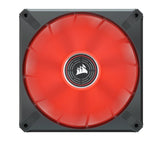 Corsair ML ELITE Series, ML140 LED ELITE, 140mm Magnetic Levitation Red LED Fan with AirGuide, Single Pack(LS)