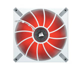 Corsair ML ELITE Series, ML140 LED ELITE WHITE, 140mm Magnetic Levitation Red LED Fan with AirGuide, Single Pack(LS)