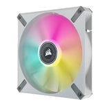 Corsair ML ELITE Series, ML140 RGB ELITE WHITE, 140mm Magnetic Levitation RGB Fan with AirGuide, Single Pack (LS)