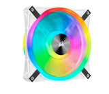 Corsair QL140 RGB White, ICUE, 140mm RGB LED PWM Fan 26dBA, 50.2 CFM, Single Pack