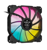 (LS) Corsair SP140 RGB ELITE, 140mm RGB LED Fan with AirGuide, Dual Pack with Lighting Node CORE