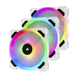 Corsair Light Loop Series, White LL120 RGB, 120mm Dual Light Loop RGB LED PWM Fan, Single Pack