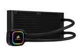 Corsair H100 RGB 240mm Radiator, 2x SP120 RGB Elite PWM Fan, ICUE Suport, Ultra Bright RGB Pump Head. Liquid Cooling. Black