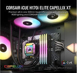 Corsair H170i Elite CAPELLIX 420mm Radiator CPU Liquid Cooling. Black. 5 Yrs Warranty. (LS)