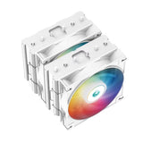 DeepCool AG620 ARGB WHITE Dual-Tower CPU Cooler, 2x 120mm Fan, 6 Copper Heat Pipes, Intel LGA2066/2011-v3/2011/1700/1200/1151/1150/1155 AMD AM5/AM4