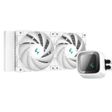 DeepCool LS520 White Premium Liquid CPU Cooler, 240mm Radiator, 2xFC120 A-RGB PWM Fans, Low Noise LGA2066/2011-v3/2011/1700/1200 AMD sTRX4/sTR4/AM5