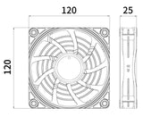 DeepCool RF120 FS LED Fan 120mm Preset Purple/Blue/Orange LED Combination