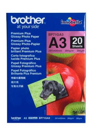 Brother A3 Premium Plus Glossy 20 Sheets - 260GSM