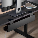 Brateck Clamp-On Under Desk Cable Tray --  Black (LS)