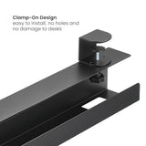 Brateck Extendable Clamp-On Under Desk Cable Tray --  Black(LS)