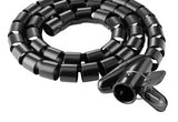 Brateck 25mm/1" Diameter Coiled Tube Cable Sleeve Material Polyethylene(PE) Dimensions 1000x25mm - Black(LS)