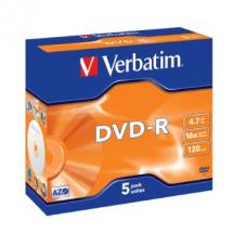 (LS) Verbatim DVD-R 4.7GB 5Pk Jewel Case 16x