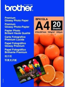 Brother BP-61GLA A4 GLOSSY PAPER (20 SHEETS) - 190 GSM