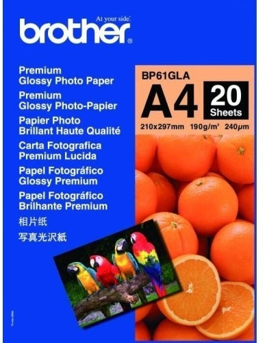 Brother BP-61GLA A4 GLOSSY PAPER (20 SHEETS) - 190 GSM