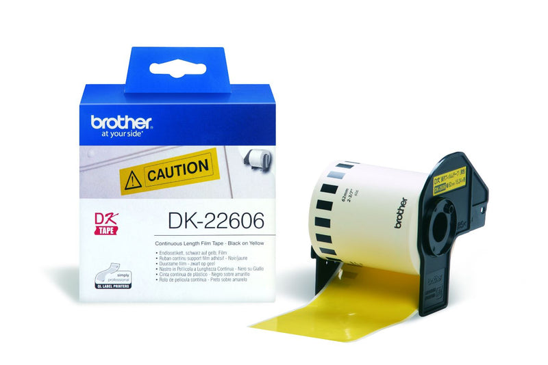 Brother YellowConti Film Roll 62mmX15.24m Continuous QLprts