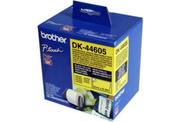 Brother Yellow 62mmx30.48m Roll PTouch QL-500/550/650TD