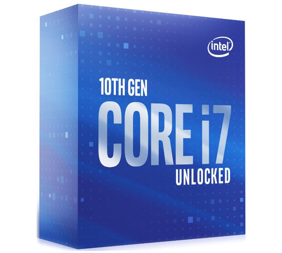 Intel i7-10700K CPU 3.8GHz (5.1GHz Turbo) LGA1200 10th Gen 8-Cores 16-Threads 16MB 95W UHD Graphic 630 Retail Box 3yrs Comet Lake no Fan