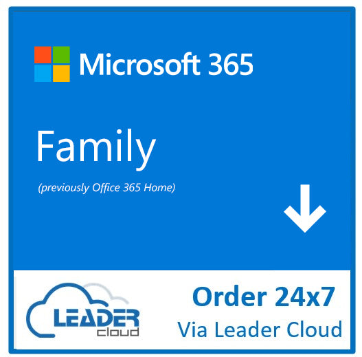 Microsoft ESD 365 Family / Home ( ESD Product Key Via Leader  CSP Portal - No Refund)