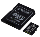 (LS) Kingston 128GB MicroSD SDHC SDXC Class10 UHS-I Memory Card 100MB/s Read 10MB/s Write with standard SD adaptor ~SDCS/128GB