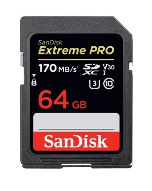 (LS) SanDisk 64GB Extreme PRO Memory Card 170MB/s Full HD & 4K UHD Class 30 Speed Shock Proof Temperature Proof Water Proof (LS>SDSDXXU-064G-GN4IN)