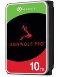 Seagate 10TB 3.5" IronWolf Pro NAS  SATA Hard Drive (ST10000NT001) -5-year limited warranty -6Gb/s Connector - CMR Recording Technology