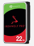 Seagate 22TB 3.5" IronWolf Pro SATA3 NAS Hard Drive 24x7 Performance 7200 RPM 256MB Cache HDD. 5 Years Warranty