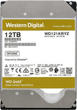 Western Digital Gold 12TB 3.5" Enterprise Class SATA 6 Gb/s HDD 7200 RPM Cache Size  256MB 5-Year Limited Warranty