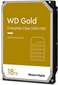 Western Digital 18TB WD Gold Enterprise Class Internal Hard Drive - 7200 RPM Class, SATA 6 Gb/s, 512 MB Cache, 3.5"- 5 Years Limited Warranty