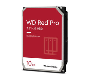 Western Digital WD Red Pro 10TB 3.5" NAS HDD SATA3 7200RPM 256MB Cache 24x7 300TBW ~24-bays NASware 3.0 CMR Tech 5yrs wty ~WD100EFBX