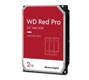 Western Digital WD Red Pro 2TB 3.5" NAS HDD SATA3 7200RPM 64MB Cache 24x7 300TBW ~24-bays NASware 3.0 CMR Tech 5yrs wty