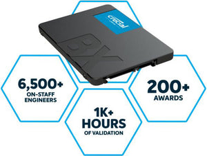 Crucial BX500 1TB 2.5" SATA3 6Gb/s SSD - 3D NAND 540/500MB/s 7mm 1.5 mil MTBF 3yr wty Acronis True Image Solid State Drive