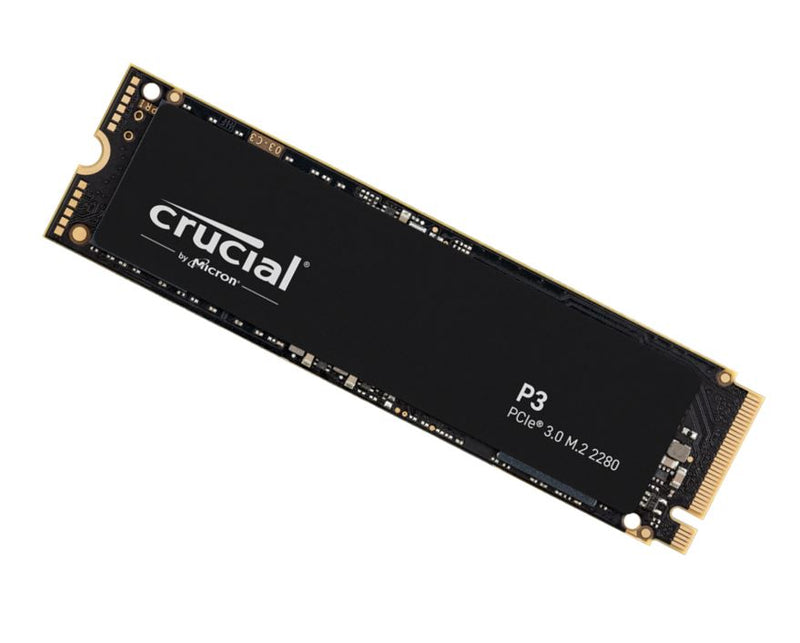 Crucial P3 2TB Gen3 NVMe SSD 3500/3000 MB/s R/W 440TBW 650K/700K IOPS 1.5M hrs MTTF Full-Drive Encryption M.2 PCIe3 5yrs ~MZ-V7S2T0BW CT2000P2SSD8