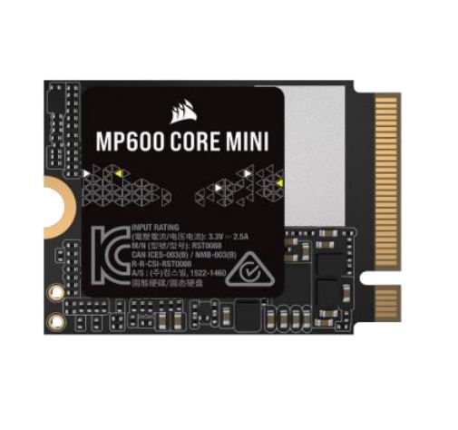 Corsair MP600 CORE MINI 1TB PCIe 4.0 (Gen4) x4 NVMe M.2 SSD 5000/3800MB/s 650K/900K 250TBW 1.5M MTBF Hours