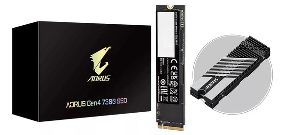 Gigabyte AORUS Gen4 7300 SSD 2TB PCI-Express 4.0 x4, NVMe 1.4, Sequential Read ~7300 MB/s, Sequential Write ~6850 MB/s