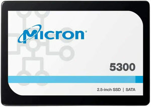 Micron 5300 PRO 3.84TB  2.5" SATA EnterpriseSSD 540R/520W MB/s 95K/22K IOPS 8410TBW 1.5DWPD 3M hrs MTTF AES 256-bit encryption Server Data Centre 5yrs