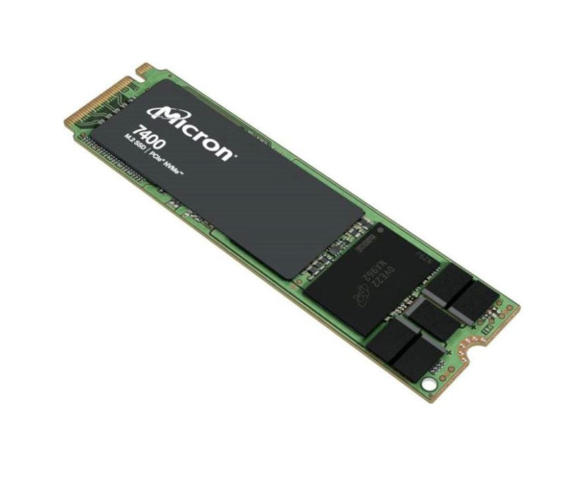 Micron 7400 Pro 480GB Gen4 NVMe Enterprise SSD M.2 4400/530 MB/s R/W 120K/25K IOPS 3800TBW 1DWPD 2M hrs MTTF Server Data Centre 5yrs