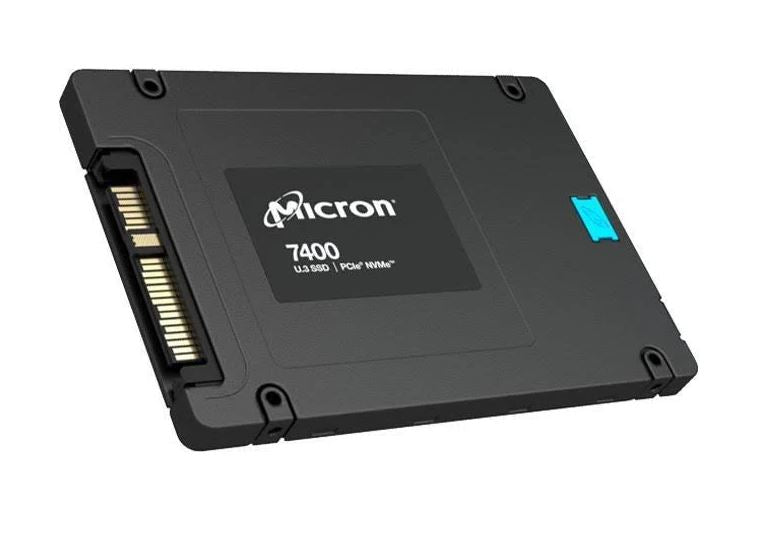Micron 7400 Pro 7.68TB Gen4 NVMe Enterprise SSD U.3 6600/5400 MB/s R/W 1000K/190K IOPS 48900TBW 1DWPD 2M hrs MTTF Server Data Centre 5yrs