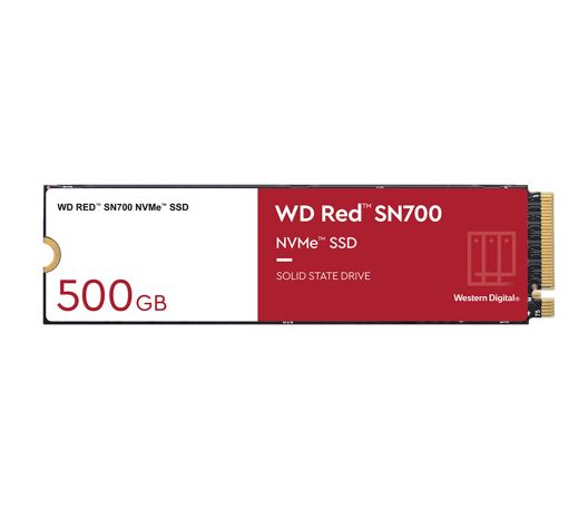 Western Digital WD Red SN700 500GB NVMe NAS SSD 3430MB/s 2600MB/s R/W 1000TBW 420K/515K IOPS M.2 Gen3x4 1.75M hrs MTBF 5yrs wty