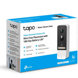 TP-Link Tapo D230S1 Smart Battery Video Doorbell, 2K 5MP Live View, Colour Night Vision, Water & Dust Resistant IP64